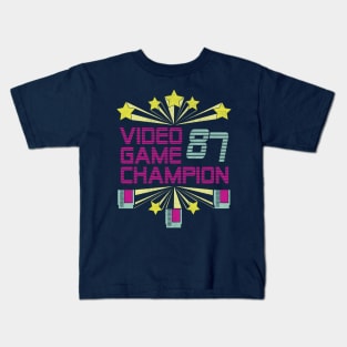 Old School Gaming Champ 1987 Retro Option Kids T-Shirt